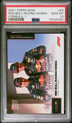 2021 Topps Now Formula 1 Red Bull Racing Honda #65 PSA 10