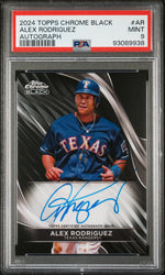 2024 Topps Chrome Black Autograph Alex Rodriguez #AR PSA 9