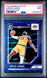 2024 Panini Donruss Optic Blue Glitter LeBron James #148 /15 PSA 9