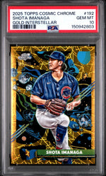 2025 Topps Cosmic Chrome Gold Interstellar Shota Imanaga #192 /50 PSA 10
