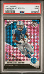 2021 Panini Mosaic Camo Pink Amon-Ra St. Brown #328 PSA 9