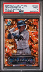 2024 Bowman Sapphire Gold Refractor George Lombard Jr. #BSS-5 /50 PSA 9