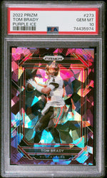 2022 Panini Prizm Prizms Purple Ice Tom Brady #273 /225 PSA 10