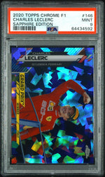 2020 Topps Chrome Sapphire Formula 1 Charles Leclerc #146 PSA 9