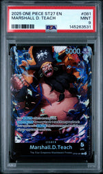 2025 Starter Deck: Black Marshall D. Teach (St27) - English Marshall D. Teach #OP09-081 PSA 9