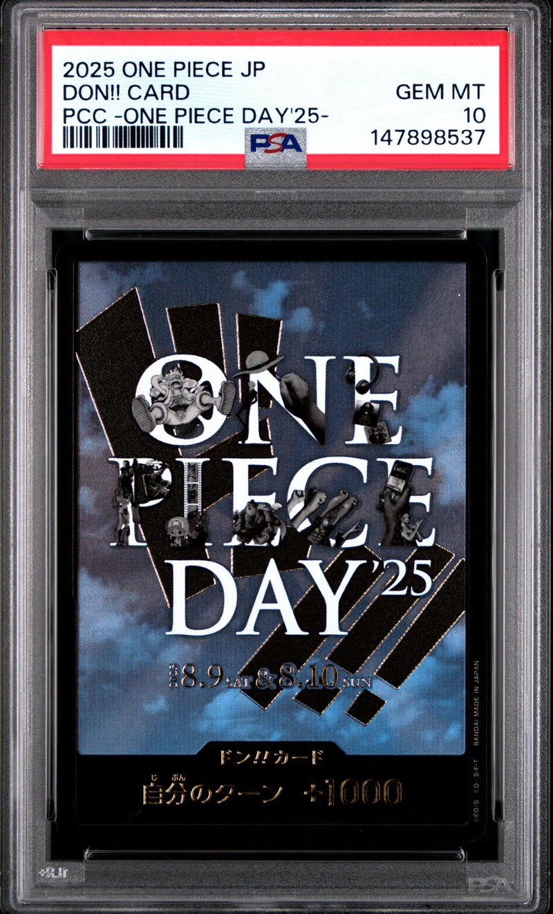 2025 One Piece Promo Japanese One Piece Day Don!! Card PSA 10