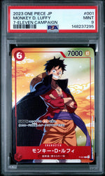 One Piece Card Game Monkey D. Luffy #001 7-Eleven Campaign PSA 9