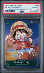2023 One Piece Promo 1st Anniversary Tournament Participant Monkey D. Luffy #P-037 PSA 10