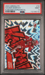 2024 Panini Absolute Kaboom! Horizontal Xavier Worthy #12 PSA 9