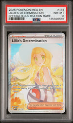 2025 Pokemon Mega Evolution Special Illustration Rare Lillie's Determination #184 /132 PSA 8