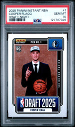 2025 Panini Instant NBA Draft Night Cooper Flagg #NBADN1 /68380 /1 PSA 10
