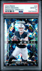 2024 Panini Prizm Green Ice Brock Bowers #20 PSA 10