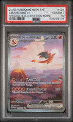 2023 Pokemon Mew Special Illustration Rare Charizard Ex #199 /165 PSA 10