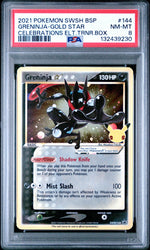2021 Pokemon Sword and Shield Black Star Celebrations Elite Trainer Box Greninja Gold Star #SWSH144 PSA 8