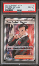 2025 Pokemon Scarlet and Violet Destined Rivals Ultra Rare Team Rocket's Giovanni #225 PSA 10