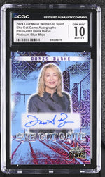 2024 Metal #SGG-DB1 Doris Burke She Got Game Autographs /3 Auto CGC 10