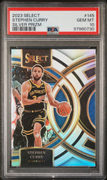 2023 Panini Select Premier Silver Prizm Stephen Curry #145 PSA 10