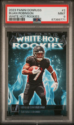 2023 Donruss Donruss White-Hot Rookies Bijan Robinson #WHR-2 PSA 9