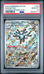 2024 Pokemon Scarlet and Violet Black Star Promo Surging Sparks Elite Trainer Box Magneton #159 PSA 10