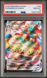 2020 Pokemon Sword and Shield Snorlax Vmax #142 PSA 10