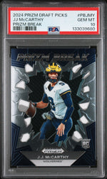 2024 Panini Prizm Draft Picks Prizm Break JJ Mccarthy #PBJMY PSA 10