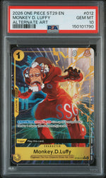 2026 One Piece Card Game Starter Deck 29 -Egghead- Monkey.D.Luffy Alt Art C #ST29012 PSA 10