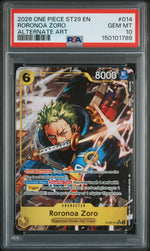 2026 One Piece Starter Deck St29 Egghead Alternate Art Roronoa Zoro #014 PSA 10