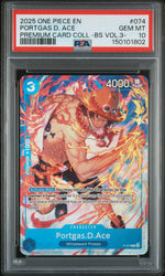 2025 Piece Card Game Promos Portgas D. Ace #P074 PSA 10