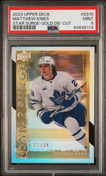 2023 Upper Deck Star Surge Gold Die-Cut Matthew Knies #SS15 /25 PSA 9