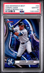 2024 Bowman's Best Purple Refractor Aaron Judge #43 /250 PSA 10