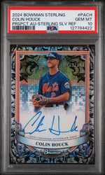 2024 Bowman Sterling Prospect Autographs Sterling Silver Refractor Colin Houck #PACH /199 PSA 10