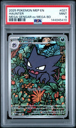 2025 Pokemon Mega Evolution Black Star Promos Mega Gengar Ex Mega Battle Deck Haunter #027 PSA 9