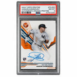 2024 Topps Pristine Pristine Autographs Autograph-Orange Pristine Jasson Dominguez #PAJDO /25 PSA 8