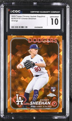 2024 Topps Chrome #USCS141 Emmet Sheehan Update Sapphire /25 CGC 10
