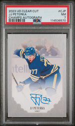 2023 Upper Deck Clear Cut Champs Autographs JJ Peterka #CJP PSA 7