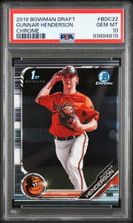 2019 Bowman Draft Chrome Gunnar Henderson #BDC22 PSA 10