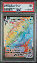 2021 Pokemon Sword and Shield Evolving Skies Secret Rare Gyarados Vmax #207 /203 PSA 9