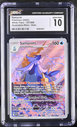 2025 Pokemon #107/086 Samurott White Flare CGC 10