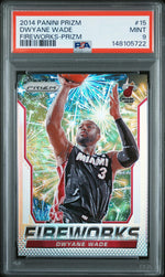 2014 Panini Prizm Fireworks Dwyane Wade #15 PSA 9