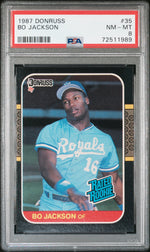 1987 Donruss Rated Rookie Bo Jackson #35 PSA 8
