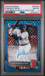 2025 Bowman Chrome Prospect Autograph Blue Xfractor D'Angelo Ortiz #CPADO /150 PSA 8