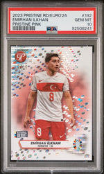 2023 Topps Pristine Road To UEFA Euro 2024 Pristine Pink Emirhan Ilkhan #192 /15 PSA 10