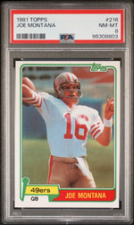 1981 Topps Joe Montana #216 PSA 8