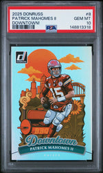 2025 Panini Donruss Downtown Patrick Mahomes II #8 PSA 10
