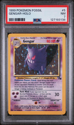 1999 Pokemon Fossil Holo Gengar #5 PSA 7