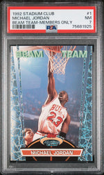 1992 Stadium Club Beam Team Members Only Michael Jordan #BT1 /10000 PSA 7