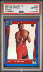 2021 Donruss Optic Purple Prizm Scottie Barnes #186 PSA 10