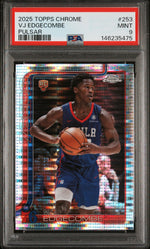 2025 Topps Chrome Pulsar Refractor Vj Edgecombe #253 PSA 9