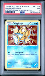 2016 Pokemon XY Black Star Promo Shiny Mega Gyarados Holo Magikarp #XY143 PSA 7