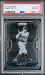 2021 Panini Prizm Babe Ruth #182 PSA 10